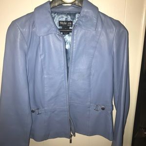 Style co petite leather jacket